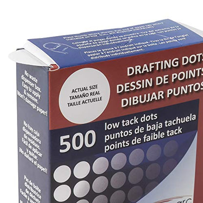 Pacific Arc Professional Blank Drafting Dots 7/8", Roll of 500 Dots per Box