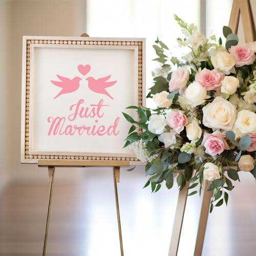Wenqik 4 Pack Beaded Wood Canvas Panels Unfinished Wooden Blank Framed Signs Boho Style Panel Boards Square Plaques for DIY Crafts Painting Pouring Drawing Art Projects(8 x 8 Inch) - size: 8 x 8 Inch