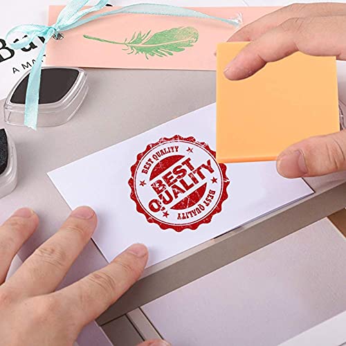 Rubber Carving Block, 9pcs 5 X 5 X 0.8cm Multicolor Square Linoleum Blocks for Printmaking DIY Hand Stamps Crafts Supplies