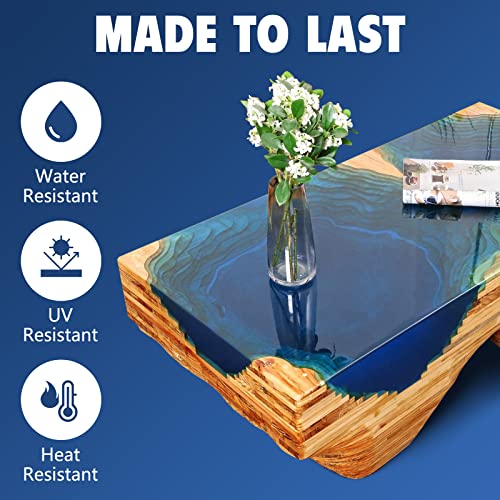 Shabebe Deep Pour Epoxy Resin 1.5 Gallon, 2 to 4 Inch Depth Clear Epoxy Resin Kit with Mixer, Bubble Free, Low Odor 2:1 Casting Resin for Table Top, Countertop, River Table, Wood Filler, Bar Top - size: 1.5 Gallon
