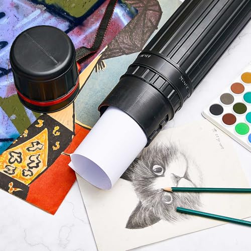4 Pcs Large Extendable Poster Tubes from 30'' to 49' with Strap Poster Carrying Case Telescoping Tube Portable Blueprint for Posters, Blueprints, Artwork, Map Storage(Classic Standard Style) - style: Classic Standard Style
