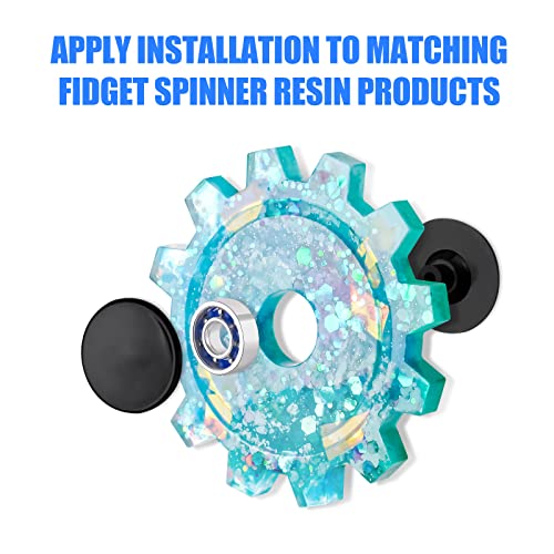 NiArt Fidget Spinner Toy DIY Bearing with Caps Set 22-Pack, MR137 0.5" Single-Sealed Chrome Steel Bearing Balls Replacement High Speed 13mmx7mmx4mm Epoxy Resin Casting Craft Skateboard Stress Reliever - size: ONLY 22 BLACK Cap Bearings