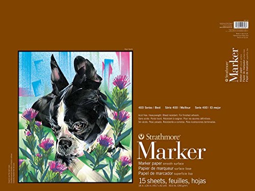 400 Series Marker Pad, 18"x24" Glue Bound, 15 Sheets per Pad - size: 18x24 in (15 Sheets, Pack of 1)