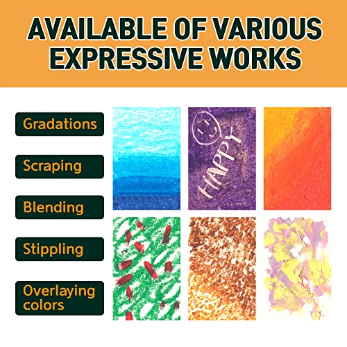 HA SHI Soft Oil Pastels Set (50 Sticks, 48 Colors) Water Soluble Oil Crayon 12 Color