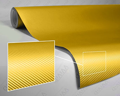 VViViD Craft 3D Carbon Fibre Textured Vinyl Sheet 1ft x 5ft for Silhouette, Cricut and Cameo Machines Including 12" x 12" Sheet of Transfer Paper (Yellow) - color: Yellow
