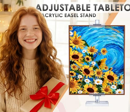 Adjustable Tabletop Acrylic Easel Stand for Picture Frames & Photo Display – Art Easel, Holds Frames up to 17" H, Perfect for Table Decor, Wedding Sign, Artwork Holder (2) - size: 2-Pack, 17"H