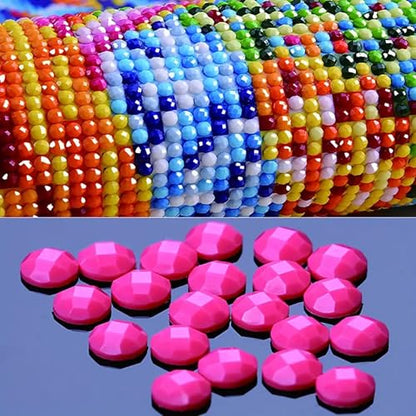 BYGFHLYW 5D Full Round Drill Diamond Painting Kits for Adults, Flower Diamond Art Kit, Diamond Dots Kits Gem Arts DIY Crafts for Home Wall Deco Present, 12x16Inch - color: KM1143-1