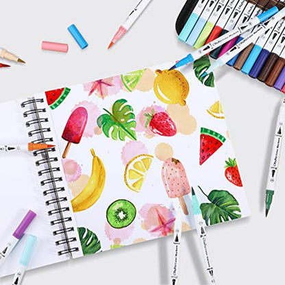Ohuhu Marker Pads Art Sketchbook - 8.3" x 8.3" Portable Square Size -120 LB/200 GSM Drawing Papers - 60 Sheets/120 Pages - Spiral Bound Sketch Drawing Book for Alcohol Markers Christmas Gift - size: 8.3" x 8.3"