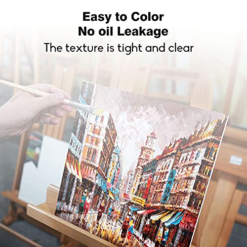 CONDA 8x8 inch Stretched Canvas for Painting, Pack of 8, 100% Cotton, 5/8 Inch Profile Value Bulk Pack for Acrylics, Oils Painting - size: 8x8 inch, 8 Pack