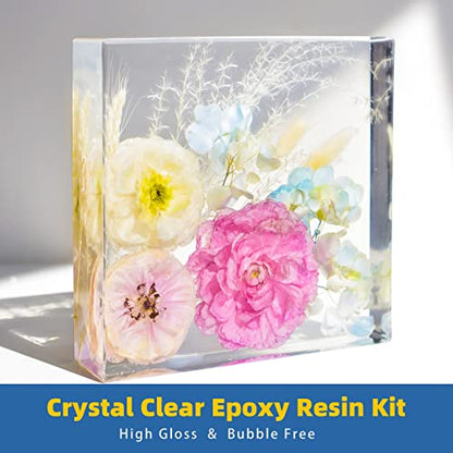 TAKIMO 1 Gallon Crystal Clear Epoxy Resin Kit, Bubble Free Self-Leveling Resin for Art, Crafts, Coating & DIY Projects, High Gloss 1:1 Epoxy Resin for Beginners & Pros - size: 1 Gallon Not Yellowing Epoxy Kit