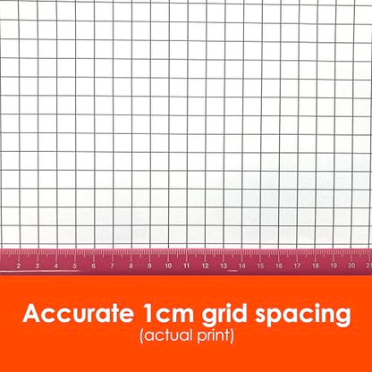 Geyer Instructional 1cm Graph Paper Roll – 36” x 100’ Black Grid, Large Format Blueprint Paper, 24 lb Bond for Classroom, STEM, Math & Design Projects - color: Black