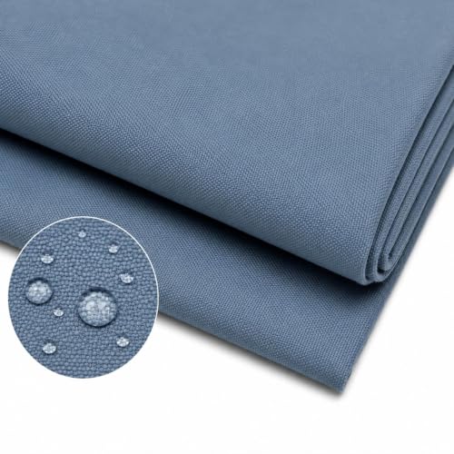 600 Denier 60" Wide Waterproof, Water Repellant Canvas Fabric for Indoor/Outdoor Projects, Upholstery, Home Decor - Sold by the Yard - color: Denim Blue, size: 1 Yard