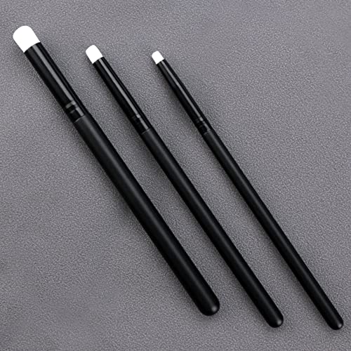 UNIMEIX Mini Blending Brushes for Card Making, Dry Brush Miniature Painting, Background Blender, Small Detailed Paint Watercolor Brushes (12 Pack) - color: Black