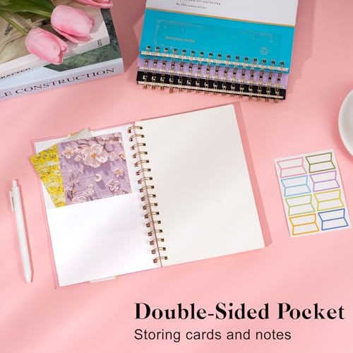 Dot Grid Spiral Notebook A5 Spiral Bullet Dotted Journal 160 Pages Thick Dot Paper Notebooks Plastic Hardcover Spiral Notebook 5x7 Wire Bound Notebooks for Note Taking School Office Supplies,Pink - color: Pink, style: B - Dotted - A5