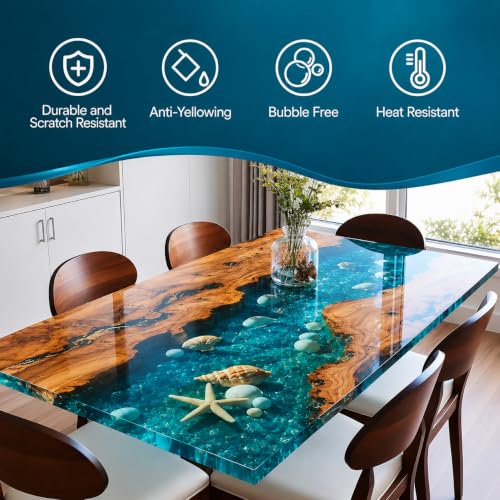 LET'S RESIN EPOXY RESIN Deep Pour Epoxy Resin 1.5 Gallon,2 to 4 Inch Depth Crystal Clear Epoxy for Flower Preservation,Bubble Free & Low Viscosity Casting Resin for River Table,Art,Crafts - size: 1.5 gallon