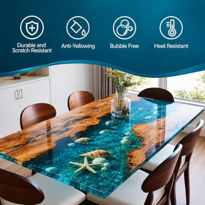 LET'S RESIN EPOXY RESIN Deep Pour Epoxy Resin 1.5 Gallon,2 to 4 Inch Depth Crystal Clear Epoxy for Flower Preservation,Bubble Free & Low Viscosity Casting Resin for River Table,Art,Crafts - size: 1.5 gallon