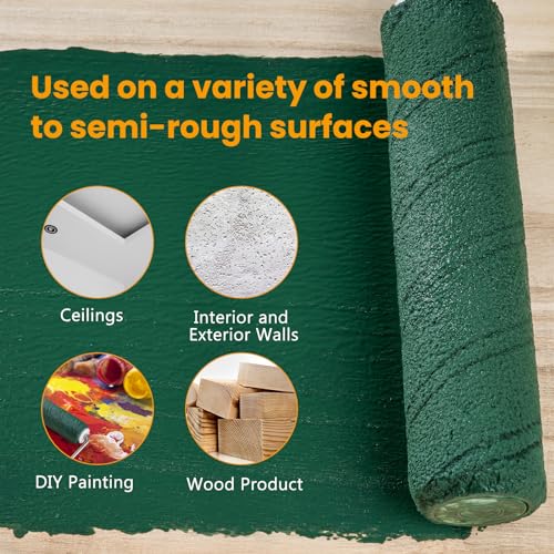 Paint Roller, 40 Pack Microfiber Paint Roller Covers 9 Inch, Large 9 Inch Paint Rollers for Painting Walls, Covers for Paint Roller Kit - color: 9 inch paint roller 40 pack