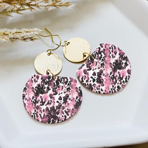 10 Pcs Transfer Paper for Polymer Clay, Pink & Black Leopard Pattern Polymer Clay Transfer Sheets, Water Soluble Transfer Paper Polymer Clay for DIY Art Jewelry Earrings Making Sticker 5.82"X3.93" - color: Leopard Print