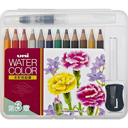 Mitsubishi Pencils UWCNCS12C3 Watercolor Pencils, Uniwater Color Compact, 12 Colors, Chapter 3 - style: Chapter 3