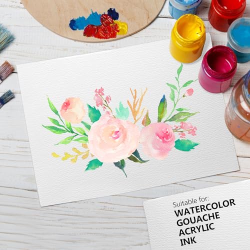 FEITAKE 100% Cotton Watercolor Paper Cold-Press / 140lb (300gsm) / Acid Free Mixed Media Art Drawing Papers - 30Sheets Pack - 6"X8" - color: 6 x 8 Inches
