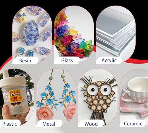 UV Resin Kit with Light, 60g UV Glue with Rechargeable Light, 5 Second Fast Cure UV Glue Adhesive, Clear Repair Kit for Welding Resin, Jewelry Bonding, Plastic, Glass, Acrylic, Craft Decoration