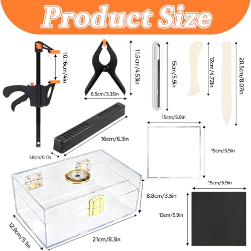 DEDC Card Cleaning Kit Flattening Restoration Repair Care Sport Card with Heat Pen, Acrylic Humidor and Accessories – Complete Solution for TCG Collectors and Enthusiasts Premium - style: DEDC PREMIUM