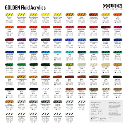 GOLDEN Fluid Acrylics, Titan Buff, 8 fl. oz. Bottle, Professional Acrylic Paint, Semi-Opaque