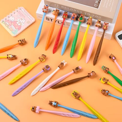 48 Pcs Cute Capybara Bobblehead Eraser for Pencils Kawaii Erasers Cute Fun Cartoon Erasers Supplies Birthday Classroom Gifts - style: New Capybara