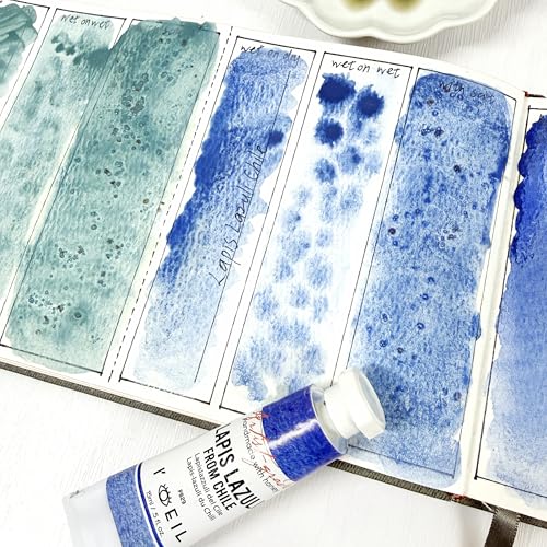 L'oeil (Genuine Minerals) Professional Artist Grade Extra Fine Handmade Watercolor 15ml Paint Tube, 0.5 Fl Oz, Natural Granulation, Rich Colour Luminosity, Lightfast Non-fading, Archival Quality (Lapis Lazuli from Chile) - color: Lapis Lazuli from Chile