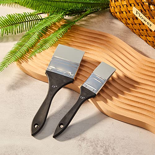 4 Pieces Silicone Paint Brush Set Color Shapers Silicone Brushes for Resin Painting Flat Paintbrush Acrylic and Water Based Tool(1.5/2/ 2.5/3 in Wide) - size: 1.5/ 2/ 2.5/ 3 In Wide