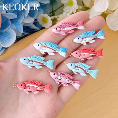 Keoker Ocean Polymer Clay Cutters, 12 Shapes Clay Cutters Animals, Marine Animal Theme for Polymer Clay Jewelry, Sea Creatures - color: Ocean Color