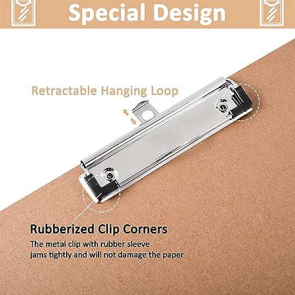 Jspupifip 2 Pack 11x17 Clipboards with Low Profile Clip, Extra Large Wood Clipboard Horizontal Art Drawing Board Vertical Wooden Clip Board Landscape Clipboard for Drawing Office School Supplies