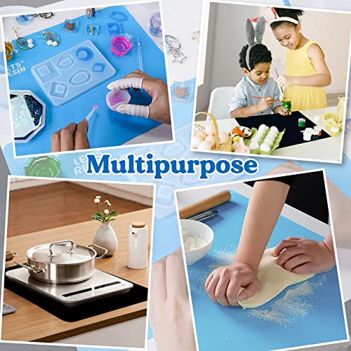 LET'S RESIN 3-in-1 Silicone Mat - 15.7" x 11.7" Nonstick & Nonslip Craft Mat, Heat-Resistant for Resin, Paint, Clay - size: 15.7" x 11.7"