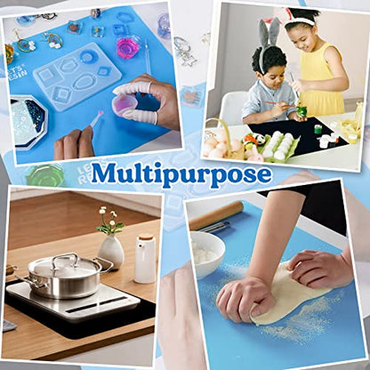 LET'S RESIN 3-in-1 Silicone Mat - 15.7" x 11.7" Nonstick & Nonslip Craft Mat, Heat-Resistant for Resin, Paint, Clay - size: 15.7" x 11.7"