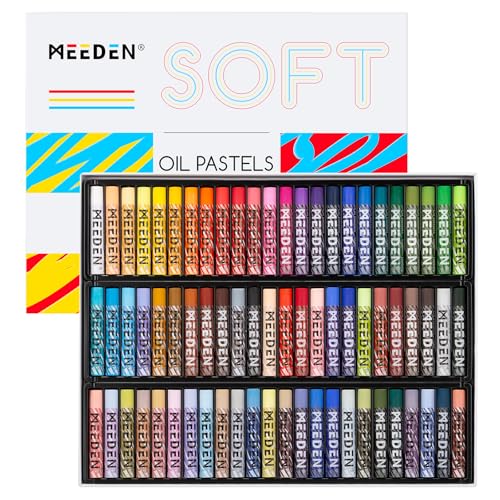 MEEDEN Soft Oil Pastels Set: 72 Vibrant Colors Oil Pastels for Artists Beginners Adults - Smooth Oil Pastel Crayons for Art Supplies, Painting, Drawing, Blending, Layering, Shading - style: 72 Colors