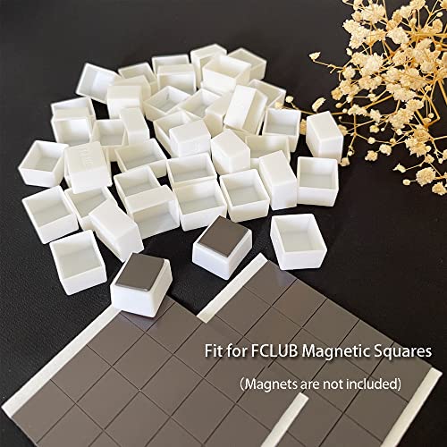 FCLUB 48PCS Refillable Empty Watercolor Half Pans, 2ml | Refillable 2ml Half Pans Fit Most Metal Watercolor Tins, Empty Watercolor Pans for DIY Paints, Gouache, and Custom Palettes - style: 48Pcs Half pans
