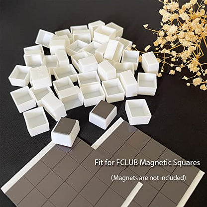 FCLUB 48PCS Refillable Empty Watercolor Half Pans, 2ml | Refillable 2ml Half Pans Fit Most Metal Watercolor Tins, Empty Watercolor Pans for DIY Paints, Gouache, and Custom Palettes - style: 48Pcs Half pans
