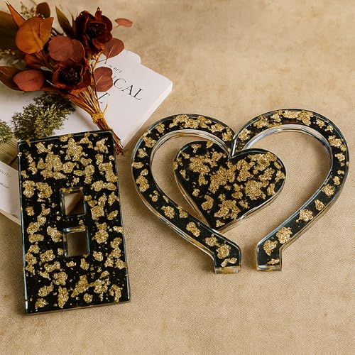 Heart Resin Mold 2 PCS Heart Shape Molds for Epoxy Resin Love Shape Silicone Molds Large 3D Picture Frame Epoxy Mold for DIY Table Home Decor Casting Art Craft Valentine Christmas Gifts