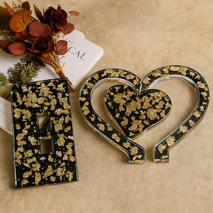 Heart Resin Mold 2 PCS Heart Shape Molds for Epoxy Resin Love Shape Silicone Molds Large 3D Picture Frame Epoxy Mold for DIY Table Home Decor Casting Art Craft Valentine Christmas Gifts