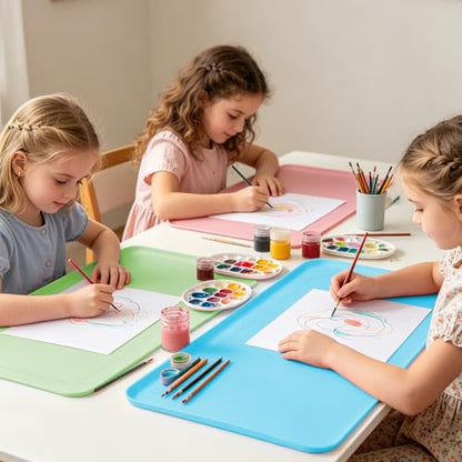 Silicone Art Mat for Crafts, 24"x16" Silicone Painting Mat to Keep Clean Protects Surfaces Perfectly for Crafts, Legos, Resin & Jewelry-Making, DIY Crafts Mat - color: Blue