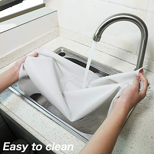 24''x20'' Extra Large Silicone Baking Mat for Dough Rolling Pastry Fondant Mat Nonstick and Nonskid Heat Resistent, Countertop Protector, Dining Table Mat and Placemat (Extra Large Gray 2 Pack) - color: Extra Large Gray 2 Pack