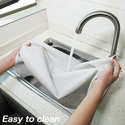 24''x20'' Extra Large Silicone Baking Mat for Dough Rolling Pastry Fondant Mat Nonstick and Nonskid Heat Resistent, Countertop Protector, Dining Table Mat and Placemat (Extra Large Gray 2 Pack) - color: Extra Large Gray 2 Pack