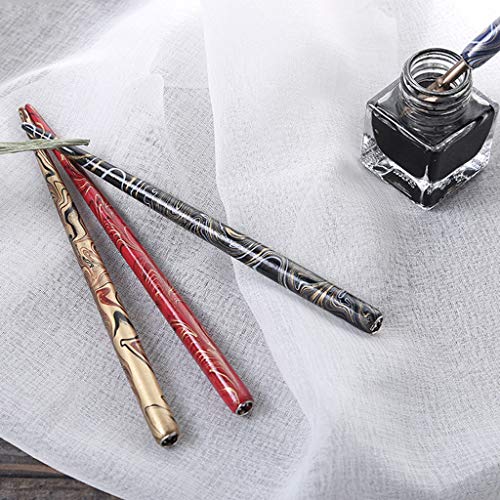 Calligraphy Pen Nib Holder Pen Nib Holder 6.5'' Fit For Various Dip Pen Nibs Artist Art Drawing Supplies Dip Pen Pen Holder For Desk Gradient Color Star Glass Dip Pen - color: Red