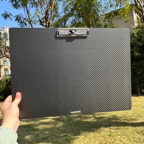17.6 * 12.6 * 0.06inch 304 Stainless Steel Clip Super Hard&Portable Carbon Fiber Clipboard with Hook&Pen Holder,Strong Low Profile Clip,Dry Carbon Clip Board,Big Writing Board,Ledger A3 8K - color: 304 Stainless Steel Clip, size: 17.6*12.6*0.06inch+1Clip