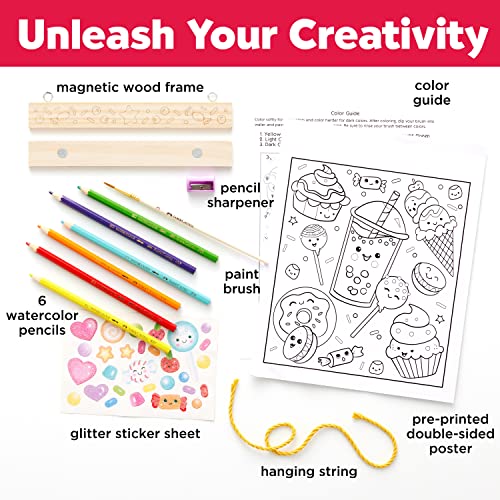 Faber-Castell Paint by Number Sweets - Kids Watercolor Paint by Number Craft (Ages 6+) - style: Sweets