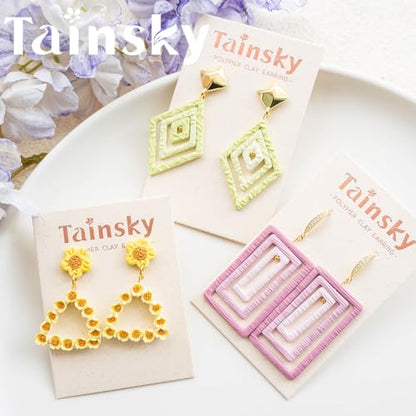 Tainsky Organic Shapes Clay Cutters for Polymer Clay Jewelry, 15 Shapes Basic Shapes Polymer Clay Cutters for Earrings - color: Basic-A