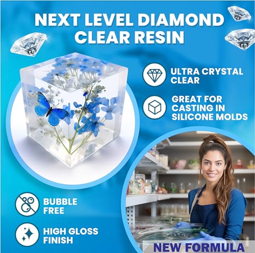 Epoxy Resin Art Resin Crystal Clear Formula - The Artist's Resin for Coating, Casting, Resin Art, Geodes, River Tables, Resin Jewelry- Non-Toxic (32 Oz Kit) - color: The Artist's Resin New Formula 32 OZ