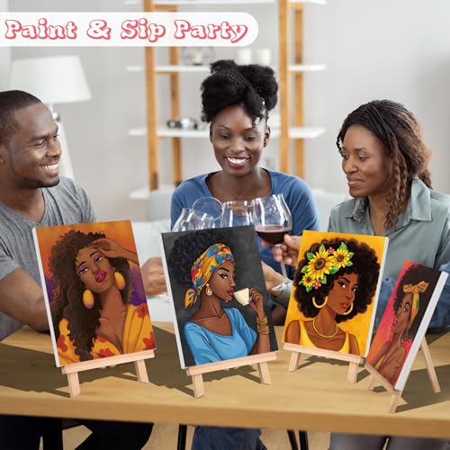 16 Pcs Pre Drawn Canvas for Painting for Adults Sip and Paint Kit | Pre Printed Canvas to Paint DIY Art Party Supplies Girls Night Date Night (Stylish Girl, 8x10 in) - size: 8x10 in, style: Stylish Girl