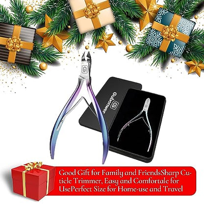 Cuticle Trimmer 3/4 Jaw Extremely Sharp Cuticle Nippers Scissors Stainless Steel Clippers Cutter Remover Pedicure Manicure Nail Tool, cuticle pusher, nail cuticle trimmer professional cuticle cutter - color: Cuticle Nippers/Colorful-b