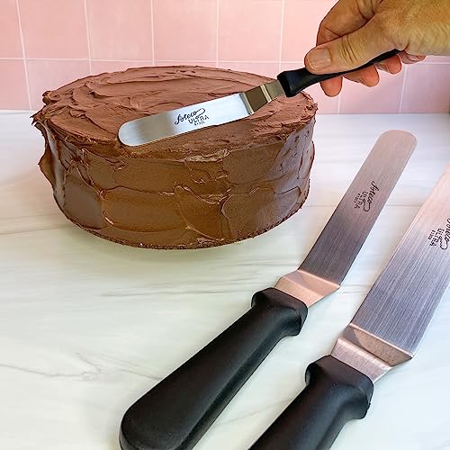 Ateco Ultra Offset Spatula 3 Piece Set; 1305 - 4.25 Inch, 1307 - 7.75 Inch, and 1309 - 9.75 Inch, Stainless Steel Blades - style: Offset Spatula - 3 Pc Set